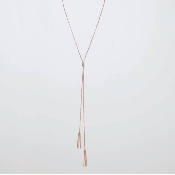 Gold Knotted Necklace - Picture 1 of 8